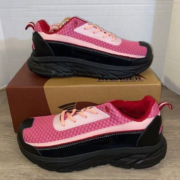 Avenger Women's Pink and Black Sneakers - Picture 1 of 7